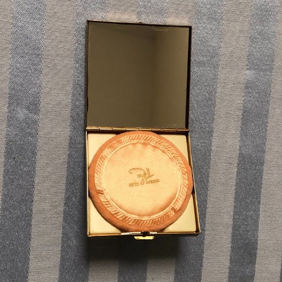 Vintage 60s Zell Fifth Avenue Square Compact - Teal and Gold tone - Picture 8 of 11